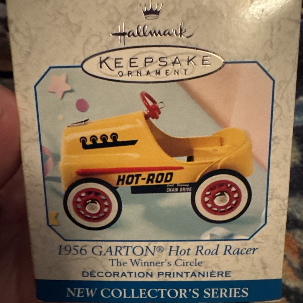 NIB‎ Hallmark Kiddy Car Classics 1956 Garton Hot Rod Racer figurine pedal car